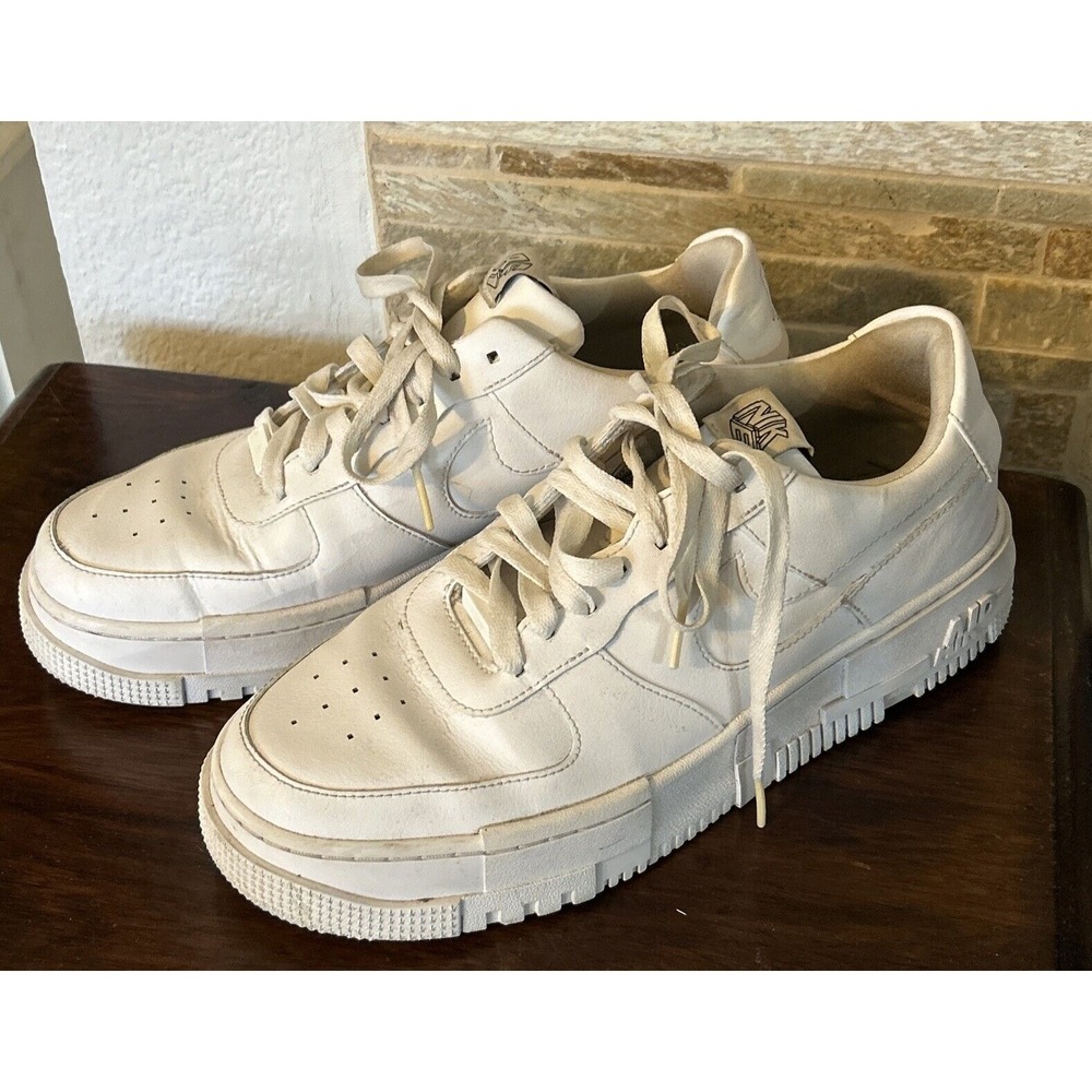 Nike Air Force 1 Pixel‎ Size 10.5 Shoes Womens White Chunky Sneakers CK6649-100